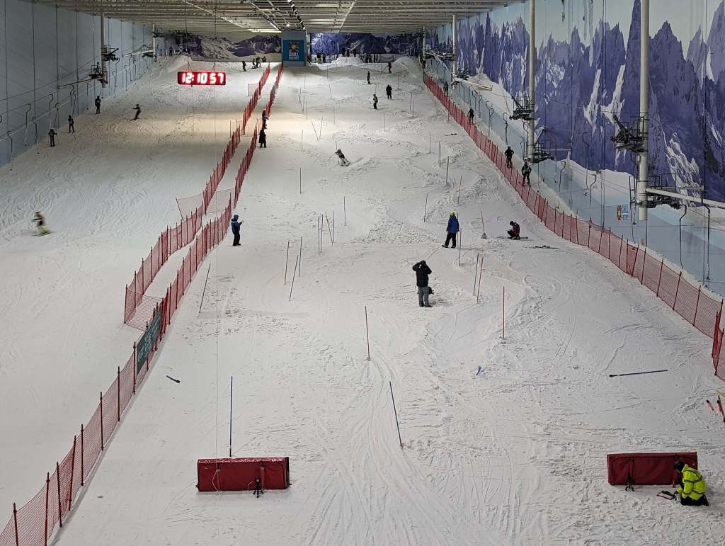 skier on the indoor slope